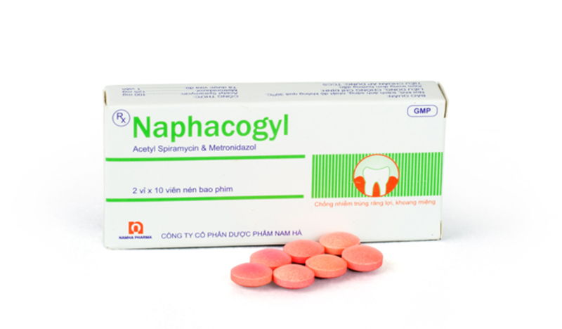 Thuốc viêm lợi màu hồng Naphacogyl giúp giảm sưng lợi hiệu quả.