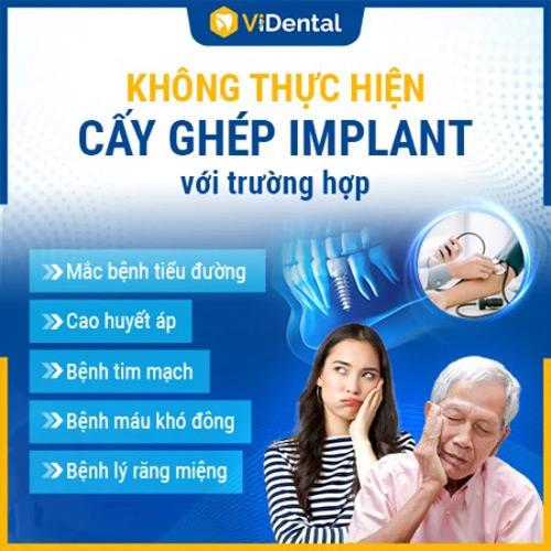 Một số trường hợp không nên trồng răng Implant