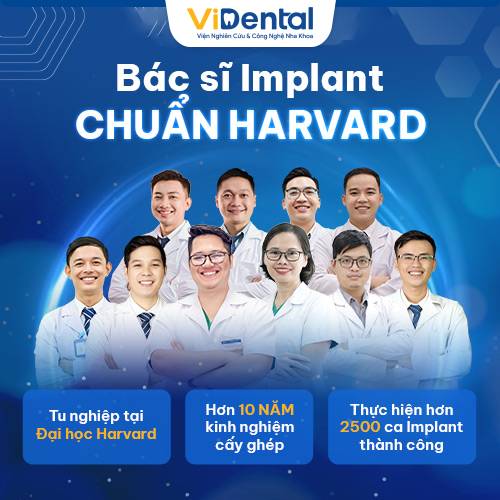 Đội ngũ bác sĩ, chuyên gia trồng răng Implant CHUẨN HARVARD tại ViDental